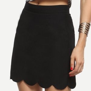 5/$25 Black Scalloped Skirt